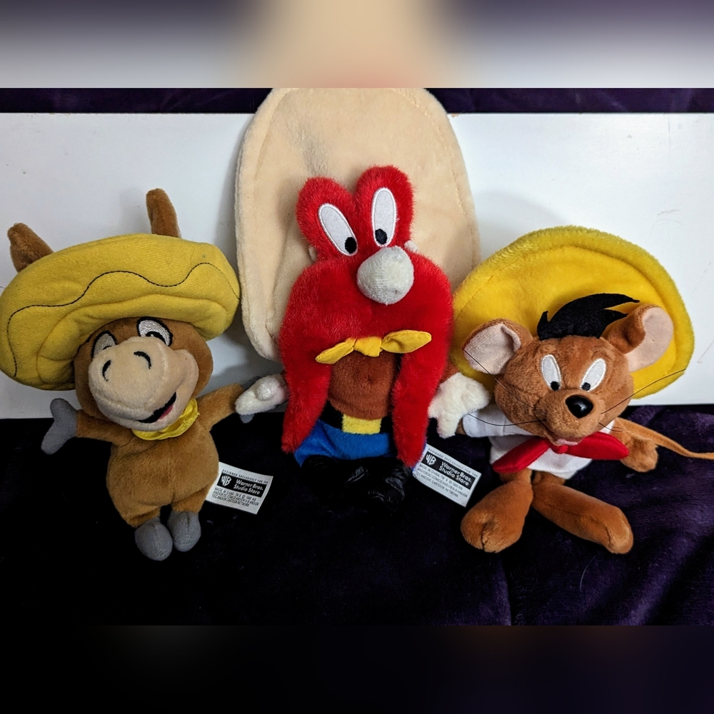 Warner Brothers Looney Tunes Baba Louie, and Speedy Bean Bag Plush YOSEMITE SOLD